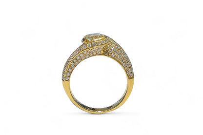 0.72 CT ROUND CUT TWIST RING