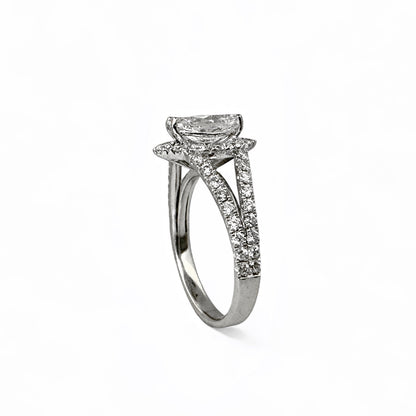 1.02 CT MARQUISE CUT HALO RING