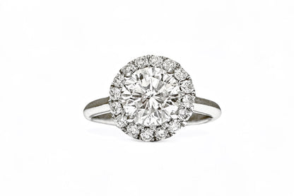 1.02 CT ROUND SOLITAIRE HALO RING