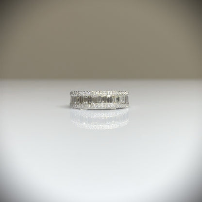 Half-set Baguette & Brilliant-cut Diamond Ring