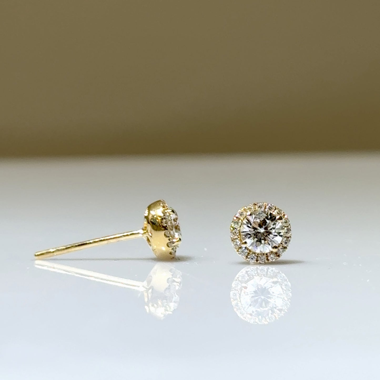 Diamond (LG) Halo Earrings