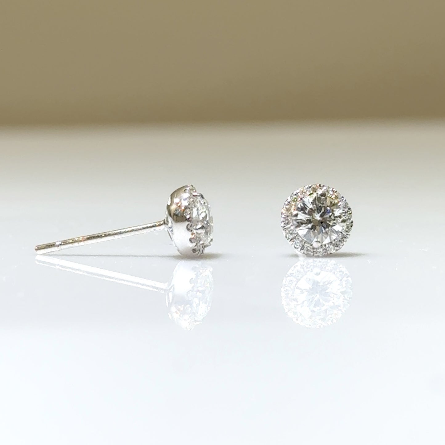 Diamond (LG) Halo Earrings