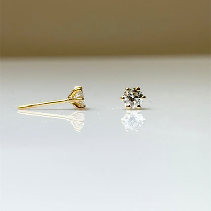 0.70 CT ROUND CUT DIAMOND SOLITAIRE EARRINGS