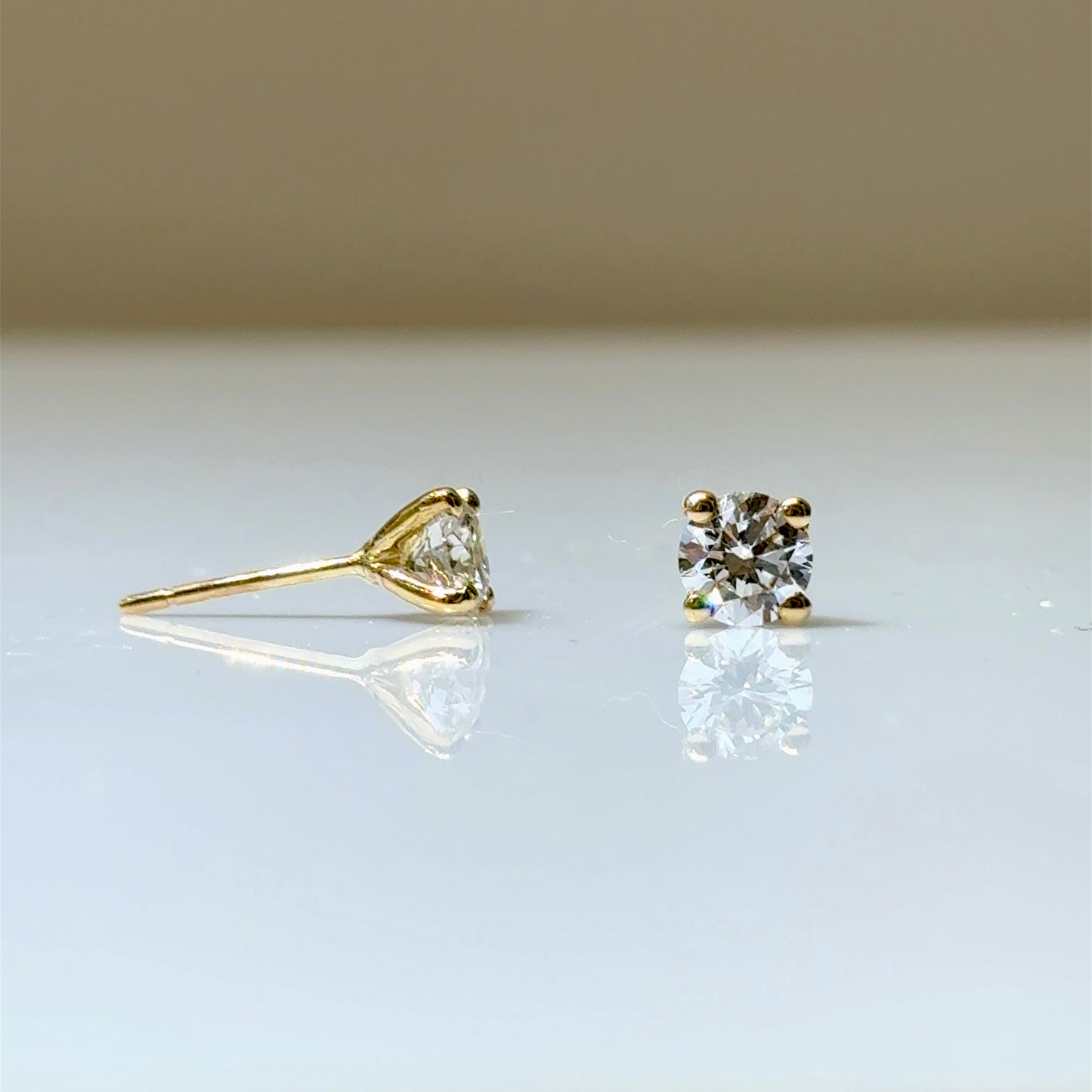 1.26 CT (LG) Diamond Solitaire Earrings