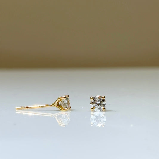 0.70 CT (LG) Diamond Solitaire Earrings