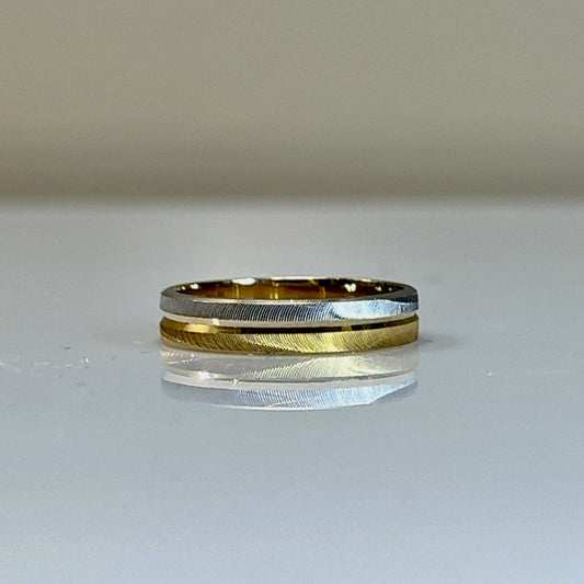 4mm Two Tone Wedding Band