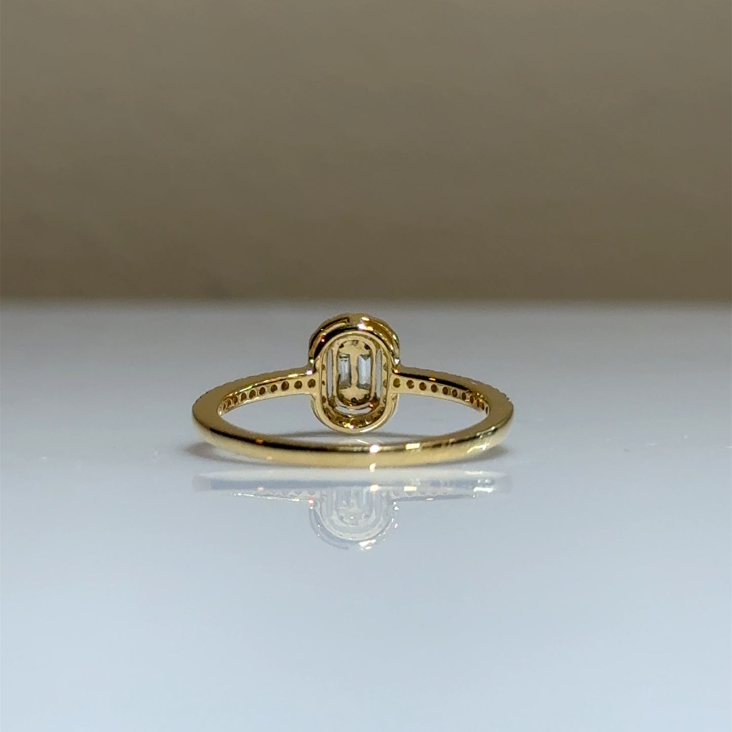 Illusion Oval Halo Diamond Ring