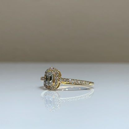 Illusion Oval Halo Diamond Ring