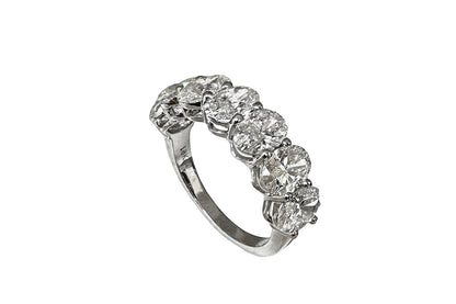 3.85 CT OVAL HALF ETERNITY RING