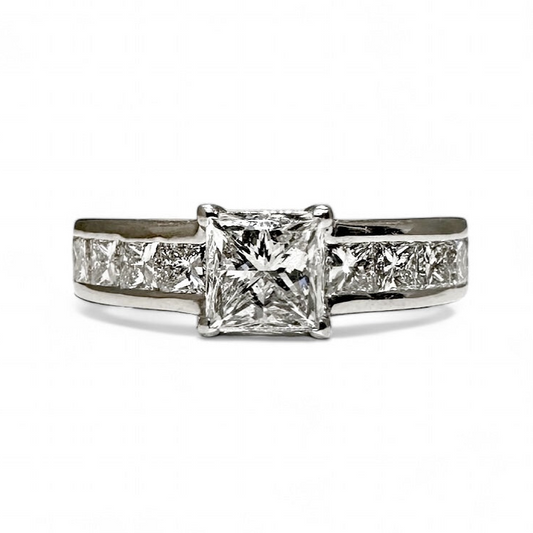 0.75 CT PRINCESS CUT RING