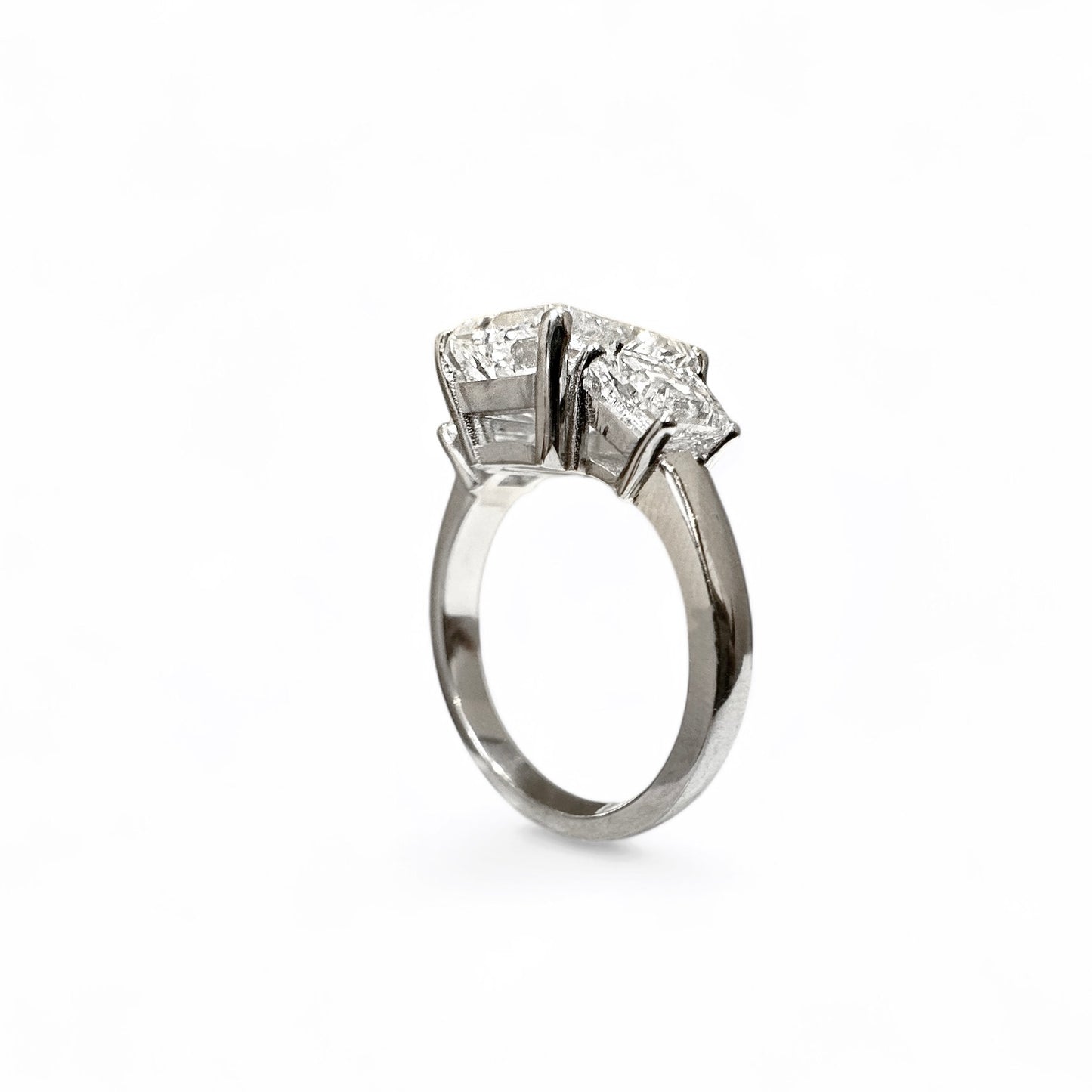 4.10 CT RADIANT CUT THREE STONE RING