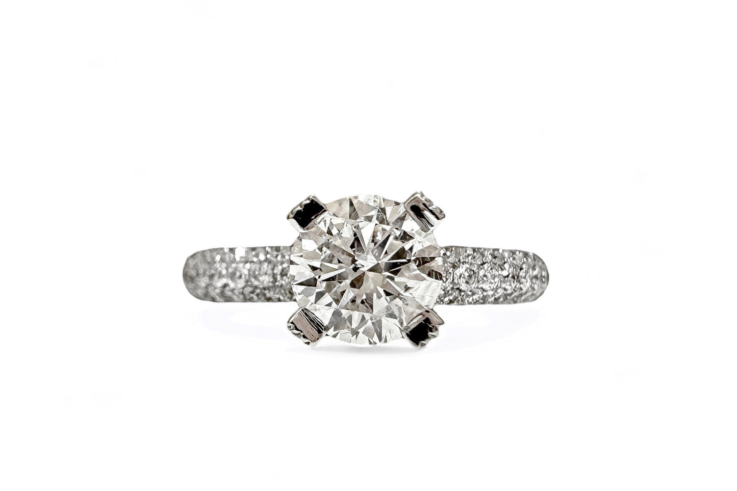 1.02 CT ROUND CUT PAVÉ RING