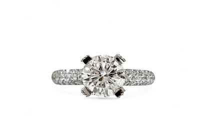 1.02 CT ROUND CUT PAVÉ RING