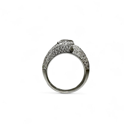 0.65 CT ROUND CUT TWIST SOLITAIRE PAVÉ RING