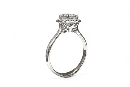 1.02 CT ROUND SOLITAIRE HALO RING