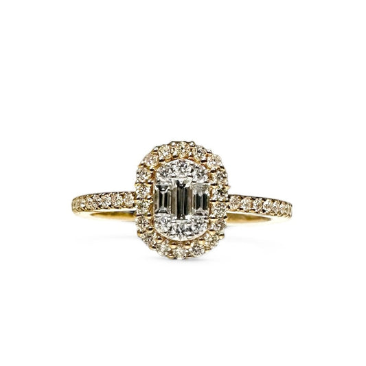 Halo Illusion Diamond Ring