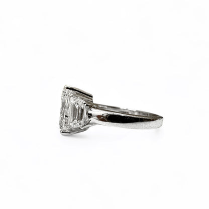 4.10 CT RADIANT CUT THREE STONE RING