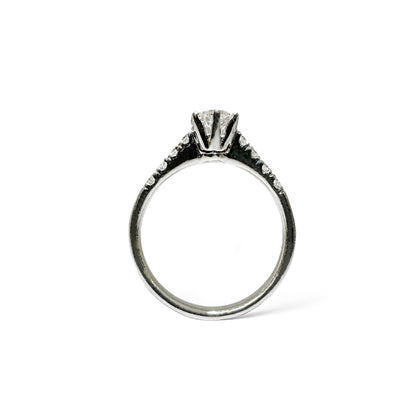 0.45 CT ROUND SOLITAIRE PAVÉ RING