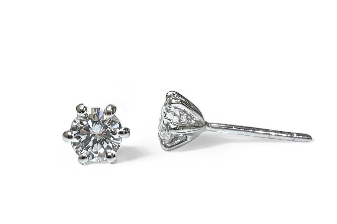 0.70 CT SIX PRONGS SOLITAIRE STUDS