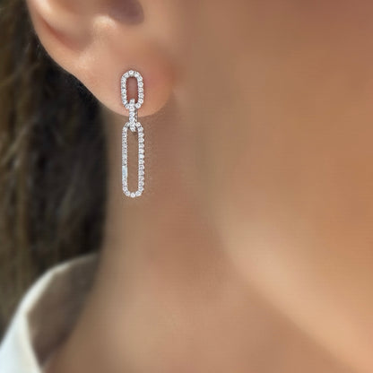 DIAMOND LINK EARRINGS