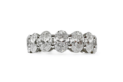 3.85 CT OVAL HALF ETERNITY RING