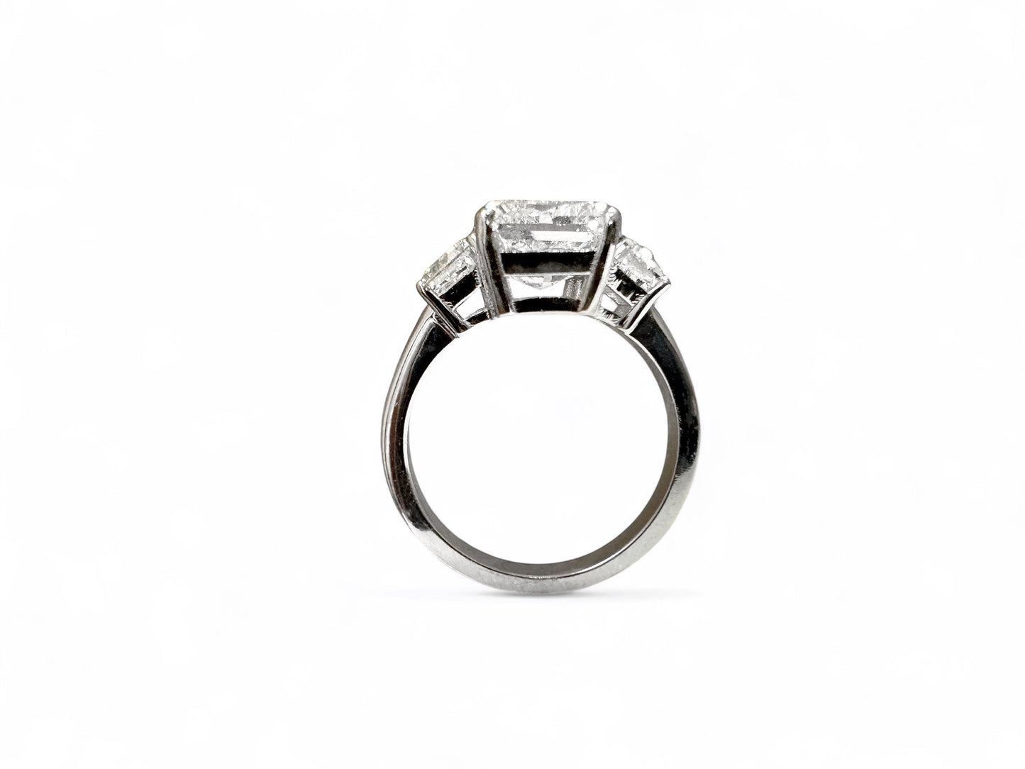 4.10 CT RADIANT CUT THREE STONE RING