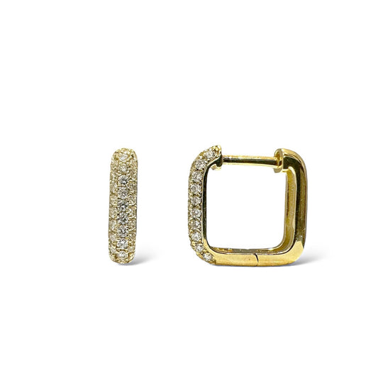 SQUARE PAVÉ EARRINGS