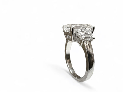 4.10 CT RADIANT CUT THREE STONE RING