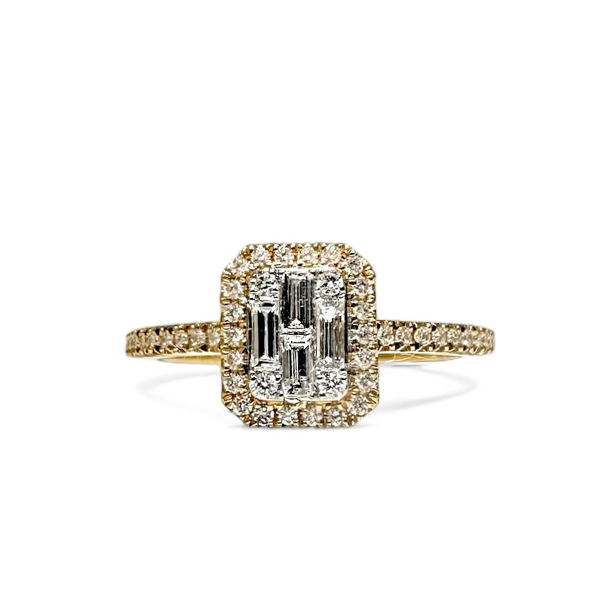 Halo Illusion Diamond Ring