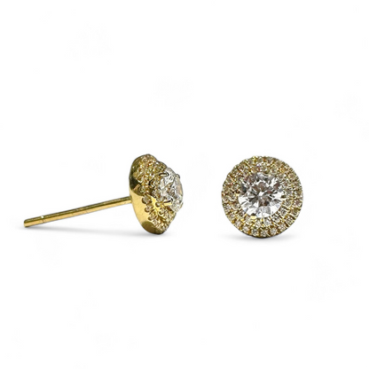 DOUBLE HALO STUD EARRINGS