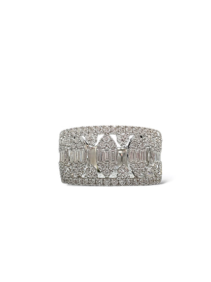 MARQUISE HALF ETERNITY DECO RING