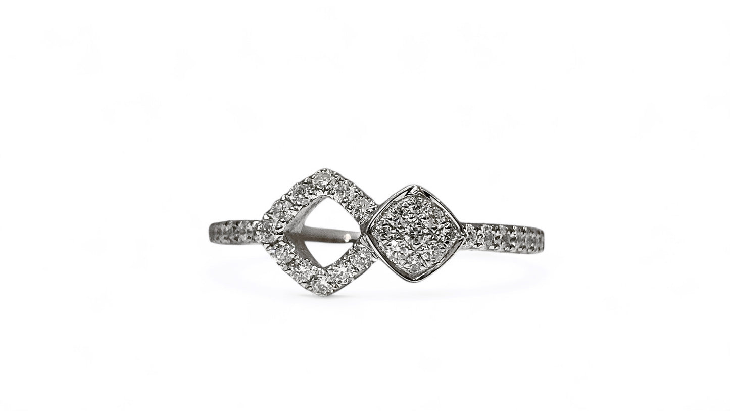 GEOMETRICAL SHAPE DIAMOND RING