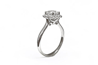 1.02 CT ROUND SOLITAIRE HALO RING