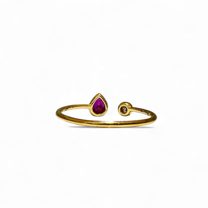 RUBY BUTTON RING