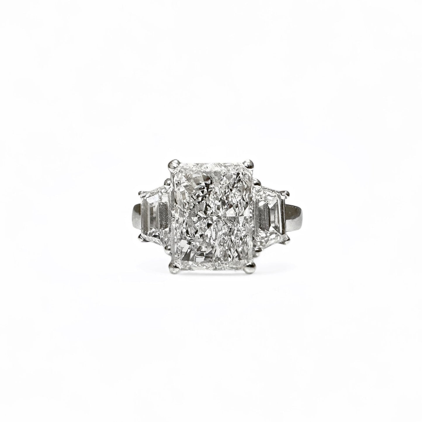 4.10 CT RADIANT CUT THREE STONE RING