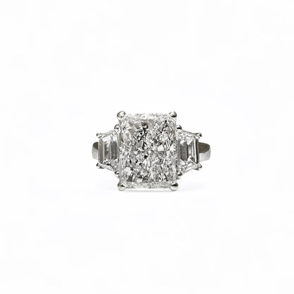 4.10 CT RADIANT CUT THREE STONE RING