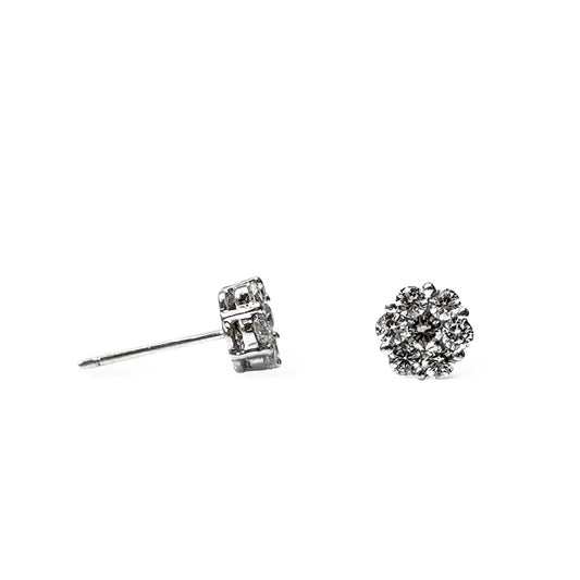 Large Flower Diamond Earrings