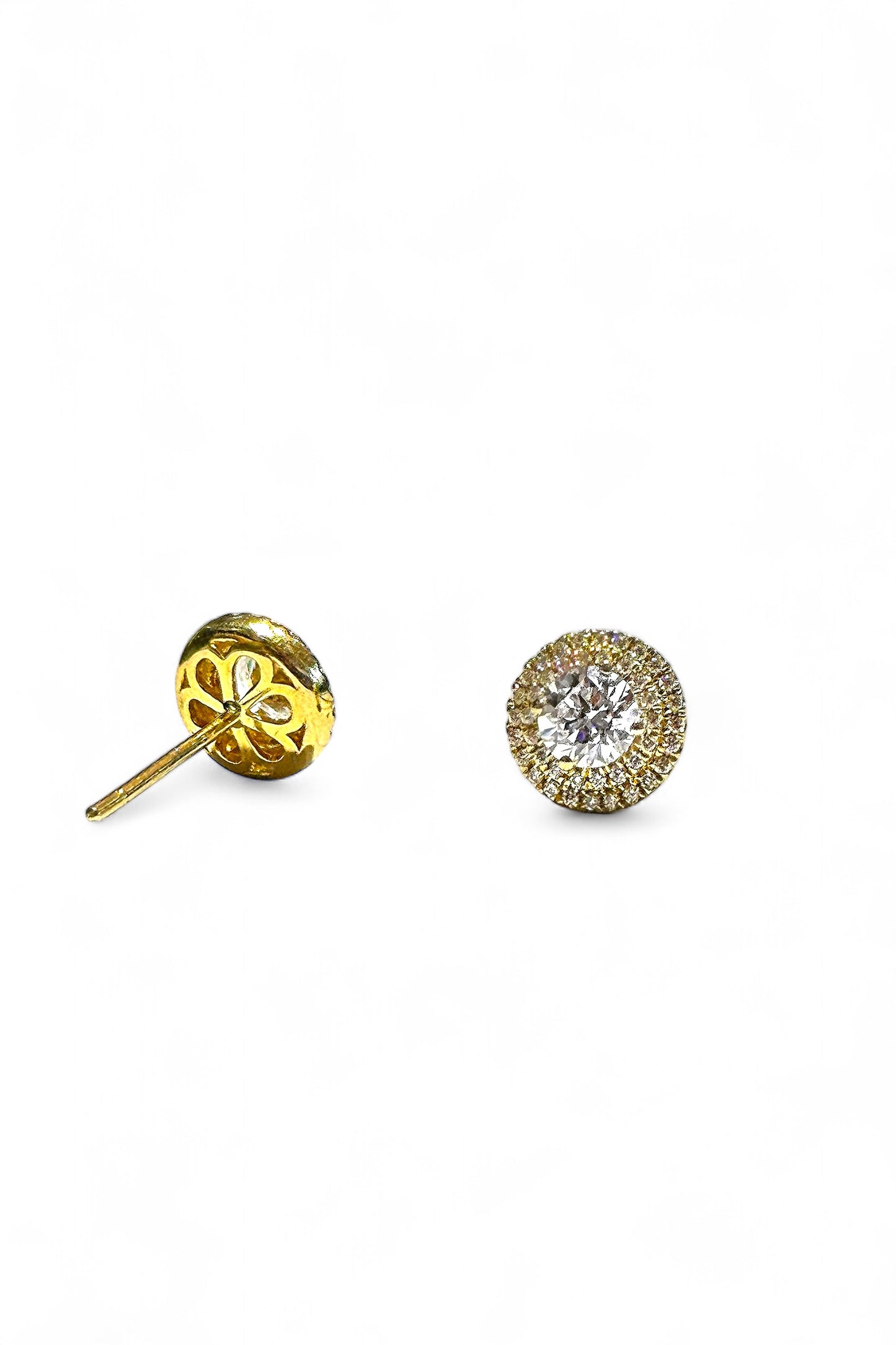 DOUBLE HALO STUD EARRINGS