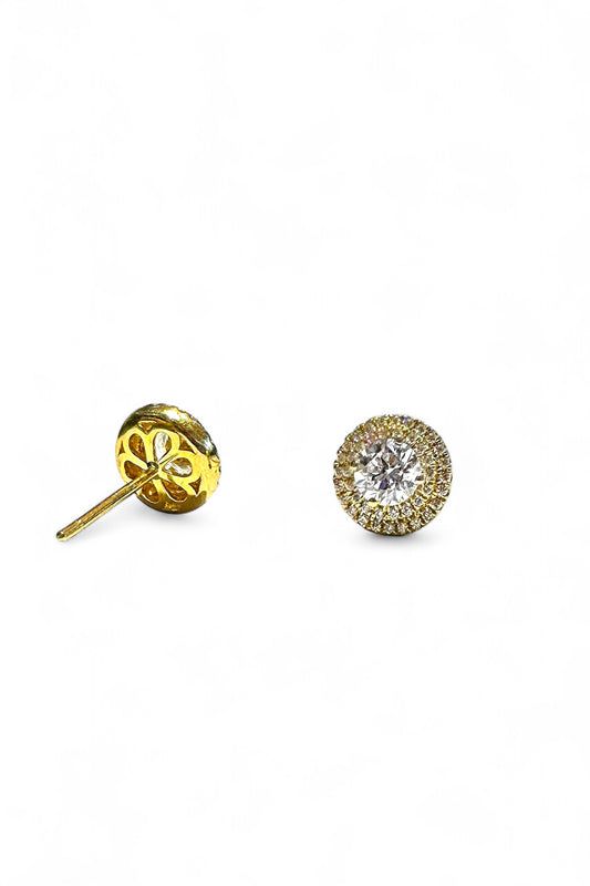 DOUBLE HALO STUD EARRINGS