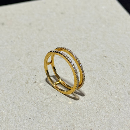 Double Pave Stack Ring