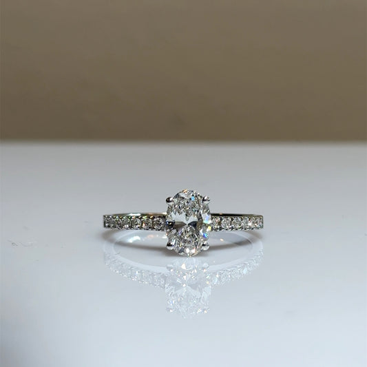 1.01 CT Oval Cut Diamond Ring