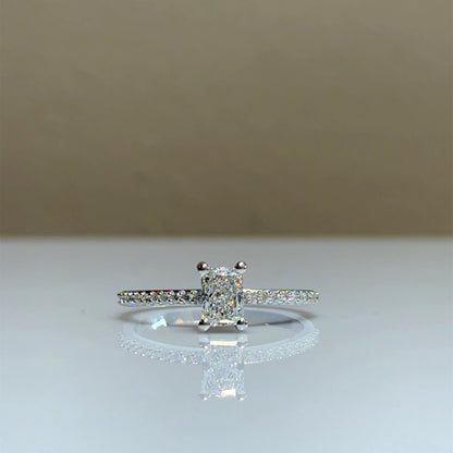 0.57 CT RADIANT PAVÉ RING