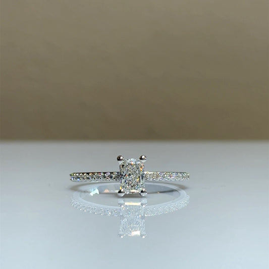 0.57 CT RADIANT PAVÉ RING