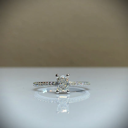 0.56 CT RADIANT PAVÉ RING