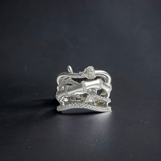 Gold & Diamond Intertwin Ring