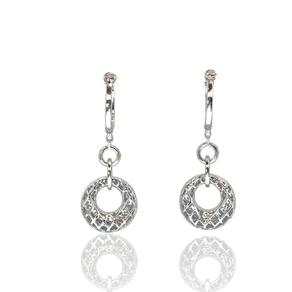 1.50 CT Dangle Circles Diamond Earrings