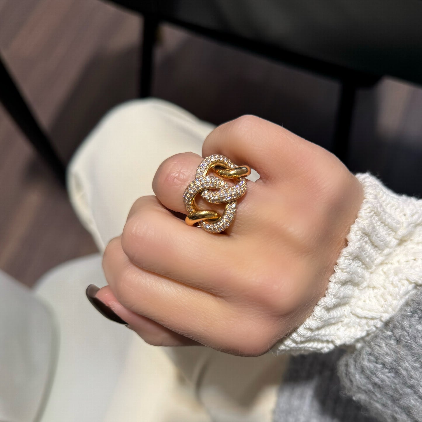 Diamond Link Ring