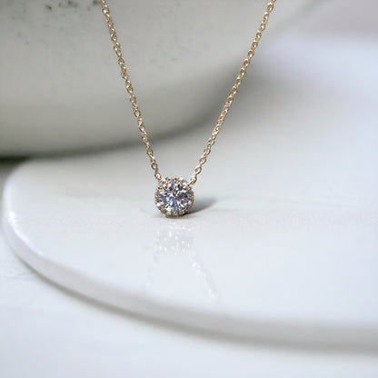 Halo LG Diamond Necklace