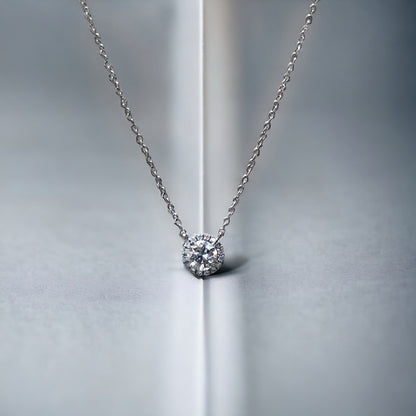 Halo LG Diamond Necklace