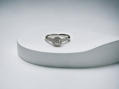 0.40 CT ROUND ENGAGEMENT HALO RING